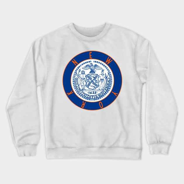 NYC Flag Decal Crewneck Sweatshirt by zsonn